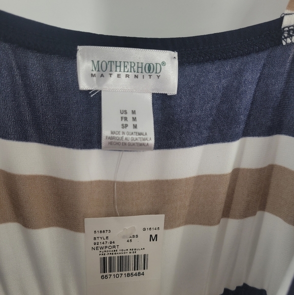 Motherhood Maternity Maxi Dress Striped Sleeveless Size M‎ New - Picture 3 of 6